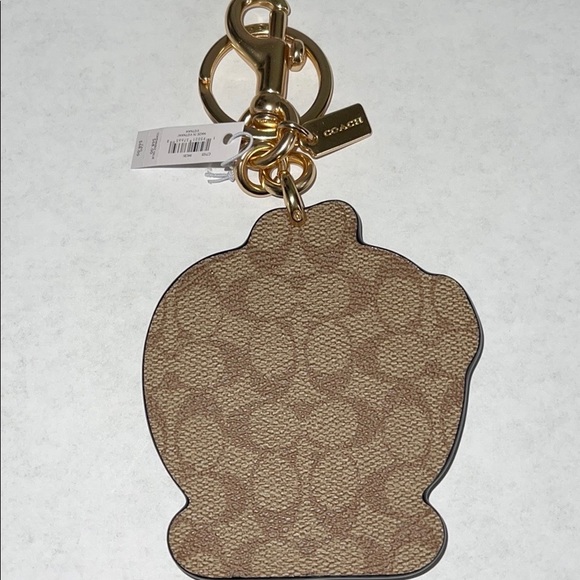 Coach Accessories Coach Skyline Apple Keychain Bag Charm In Leather Signature Canvas Poshmark